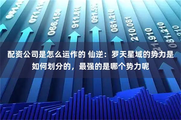配资公司是怎么运作的 仙逆：罗天星域的势力是如何划分的，最强的是哪个势力呢